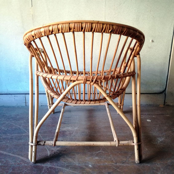 Vintage rattan armchair
