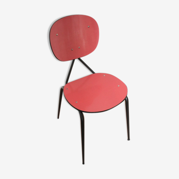 Red formica chair from the 1960s