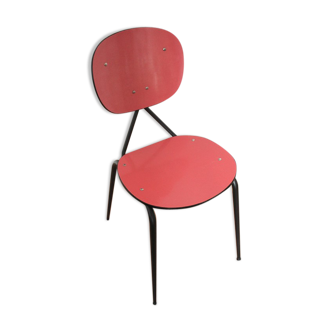 Red formica chair from the 1960s