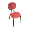 Chaise en formica rouge des années 60