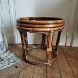 Rattan stool pouf