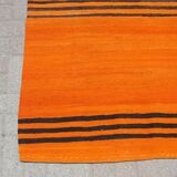 Orange handmade small rugs