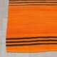 Orange handmade small rugs