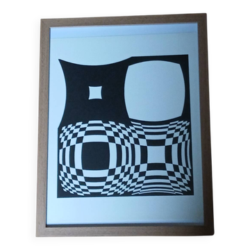 Vintage Optical Art - Victor Vasarely - "Japet"