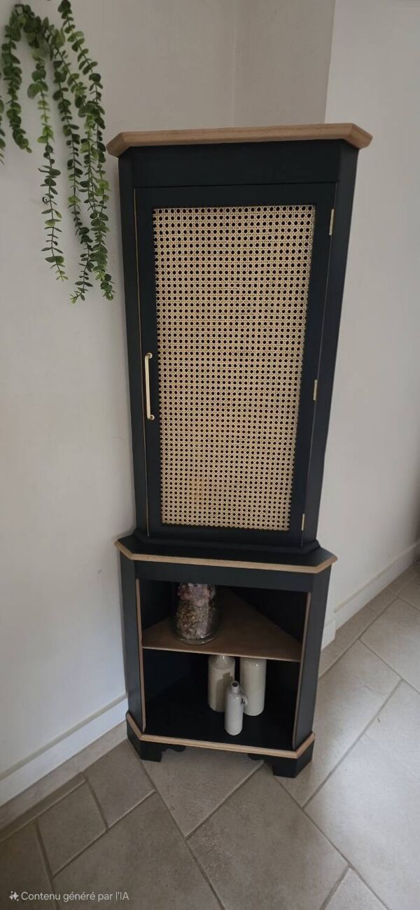 Encoignure vaisselier vert cyprès