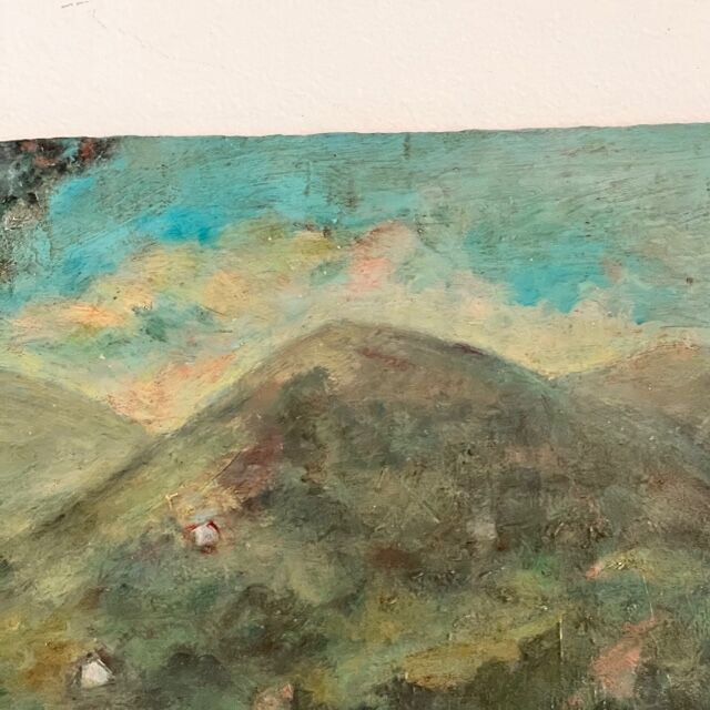 Oil on canvas Basque landscape