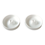 Two white porcelain ashtrays by Arzberg by Jean Luce 1960.
