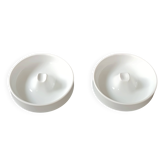 Two white porcelain ashtrays by Arzberg by Jean Luce 1960.