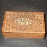 Carved wooden box