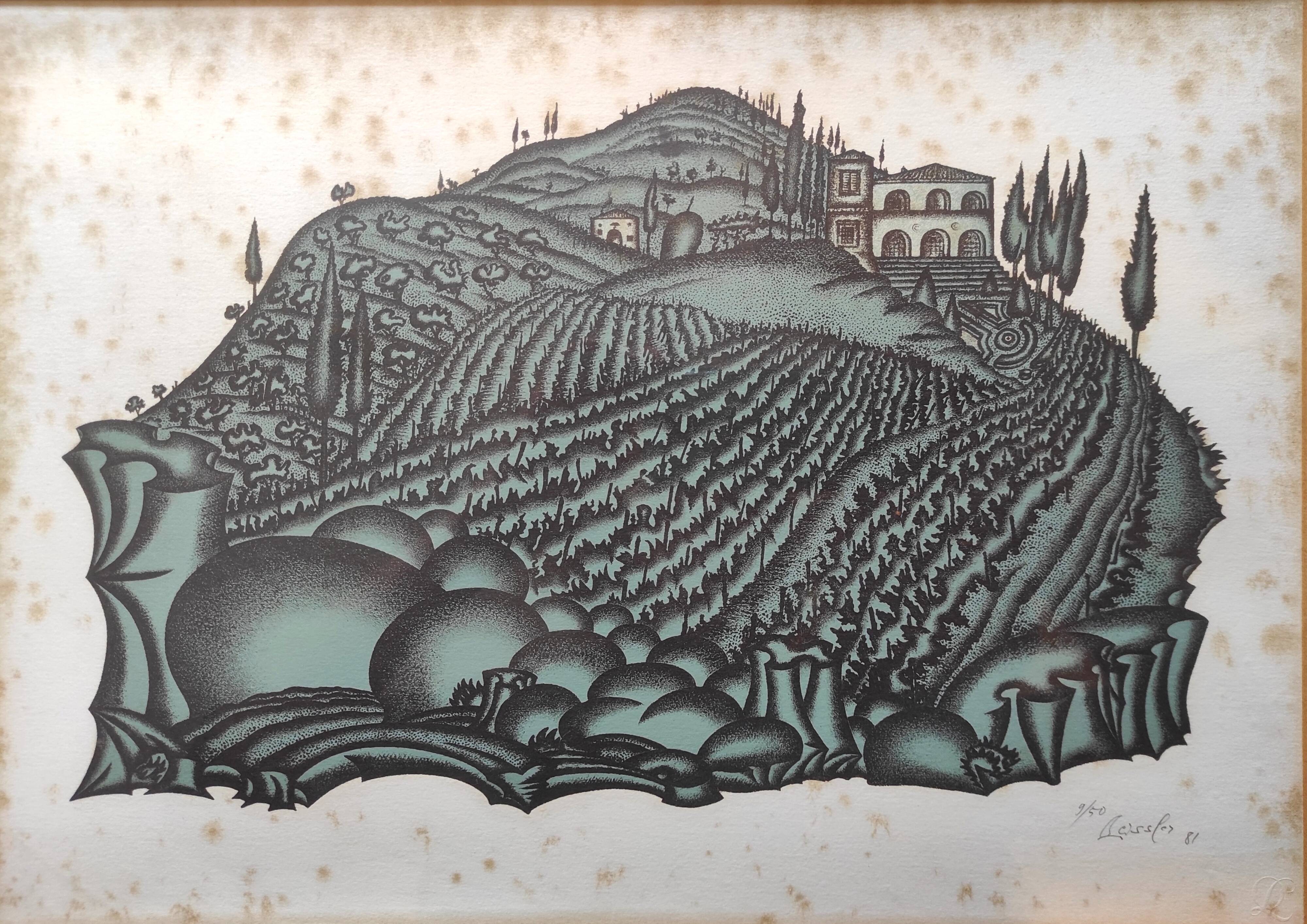 Lithograph of Arnold Leissler, 1981