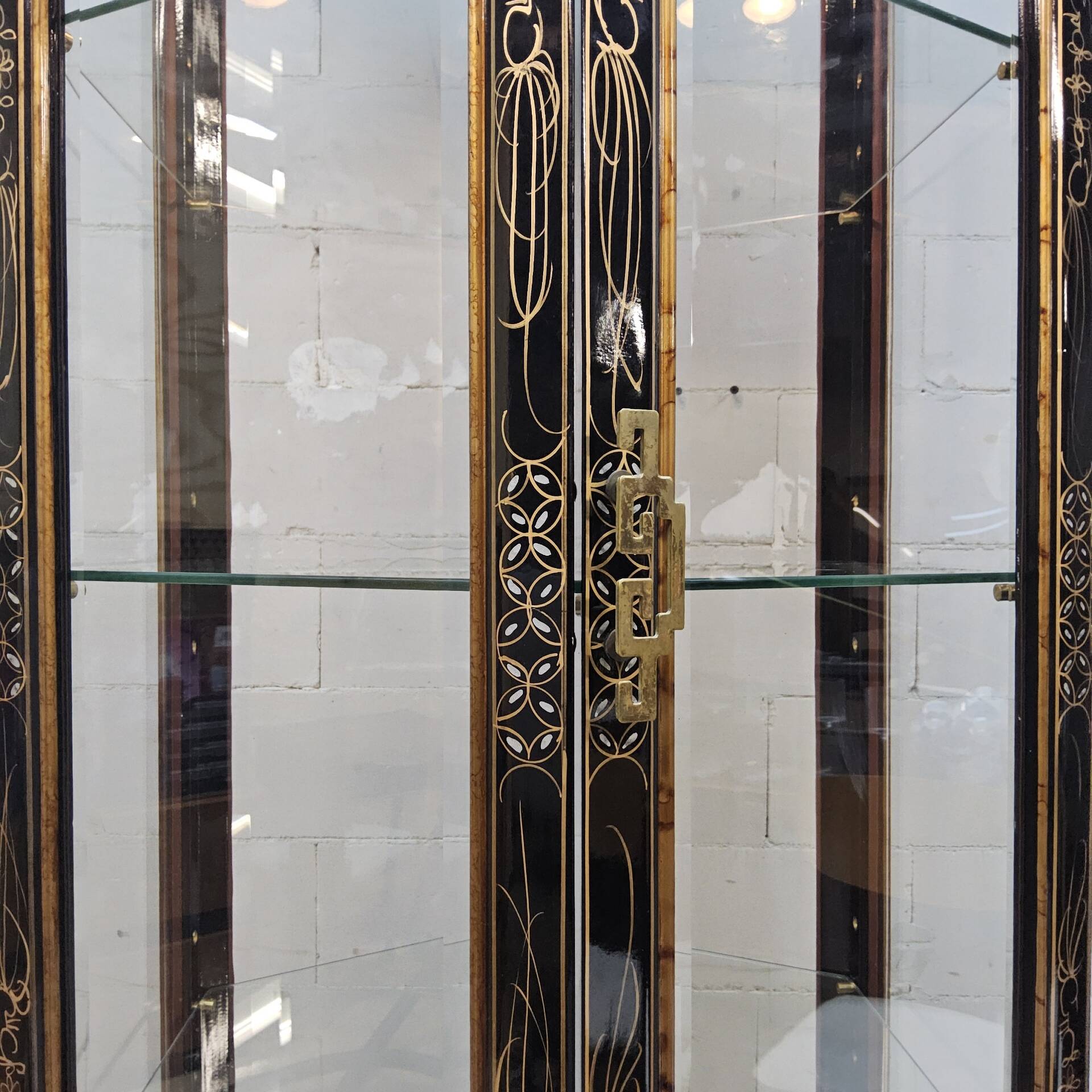 Vitrine chinoise vintage toit pagode (éclairage) asiatique