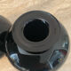 Duo of black opaline vases from the 60s and 70s