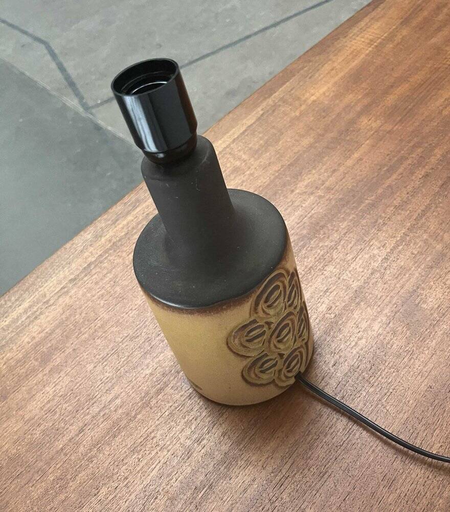 Mid-century Danish studio ceramic table lamp by Frank Keramik, 1960s.