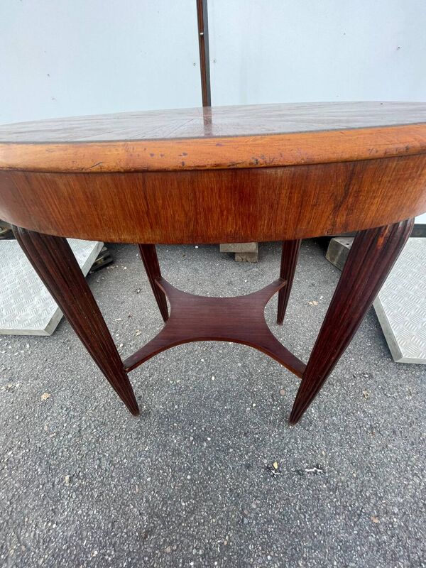 Table ovale en palissandre & sycomore