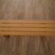 Vintage wooden slat bench 1970