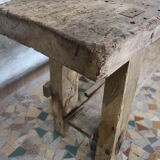 Ancient workbench in raw wood