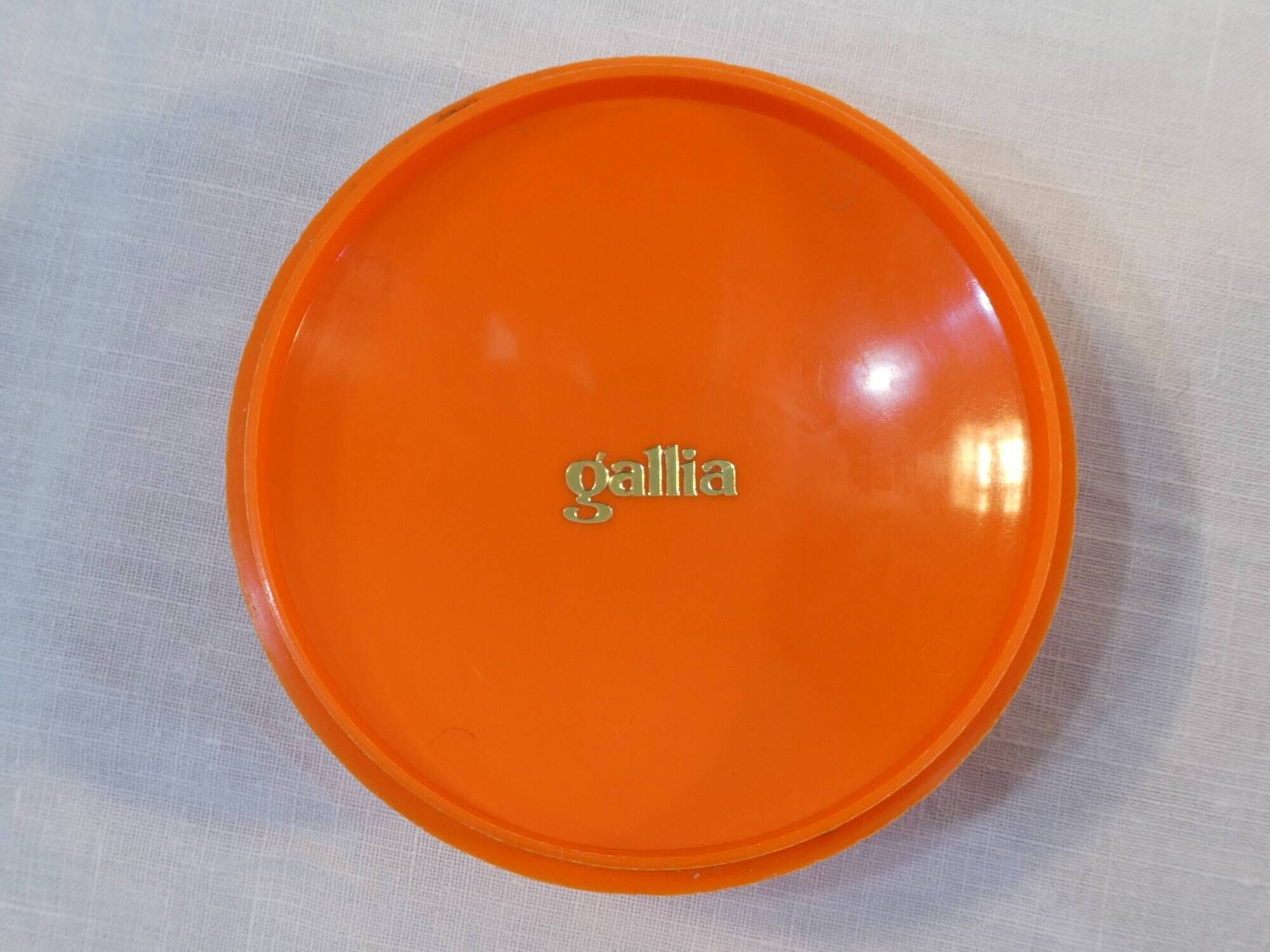Vintage ice bucket of round shape and orange Brand GALLIA