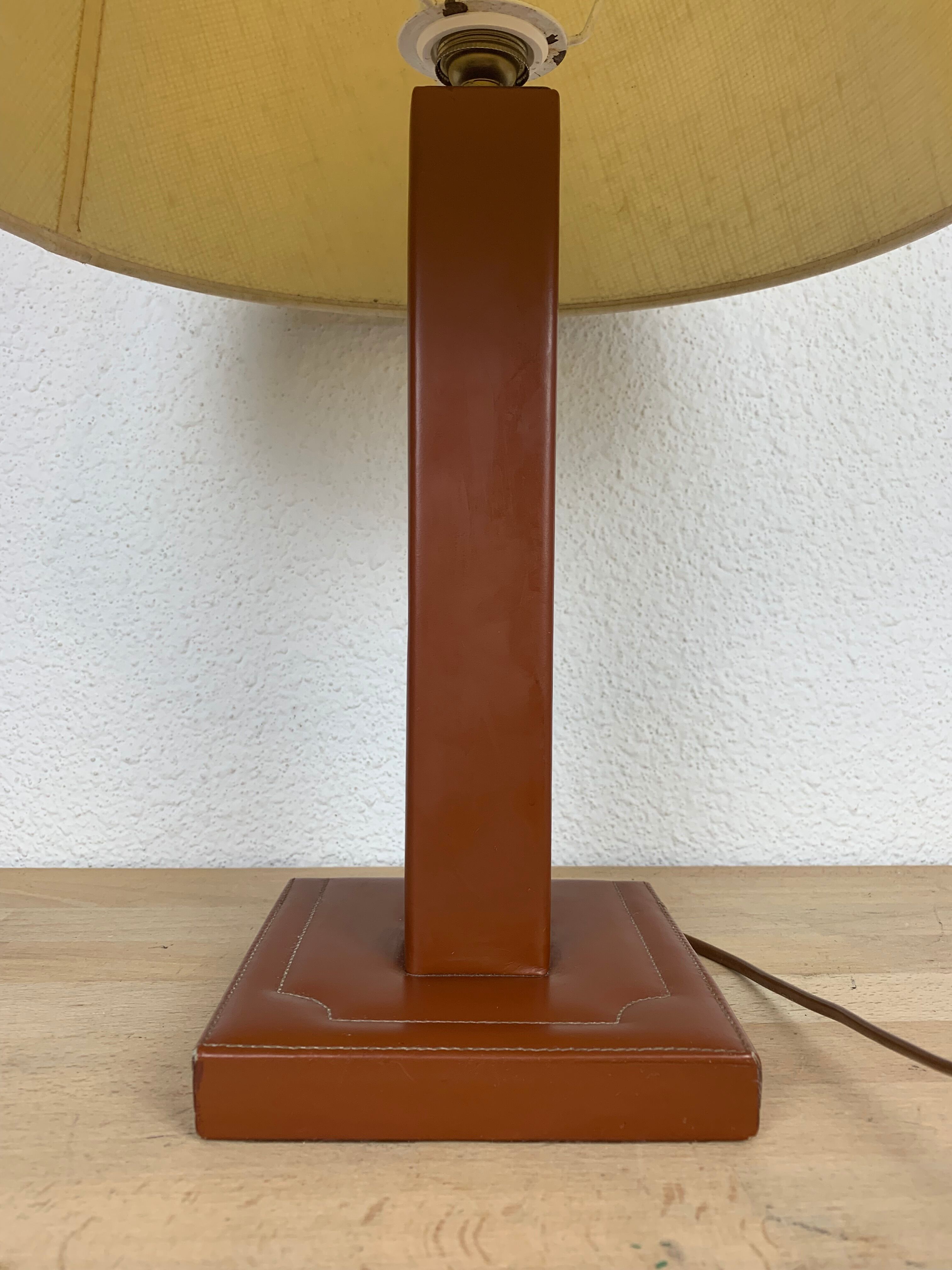 Leather lamp Le Tanneur 1970