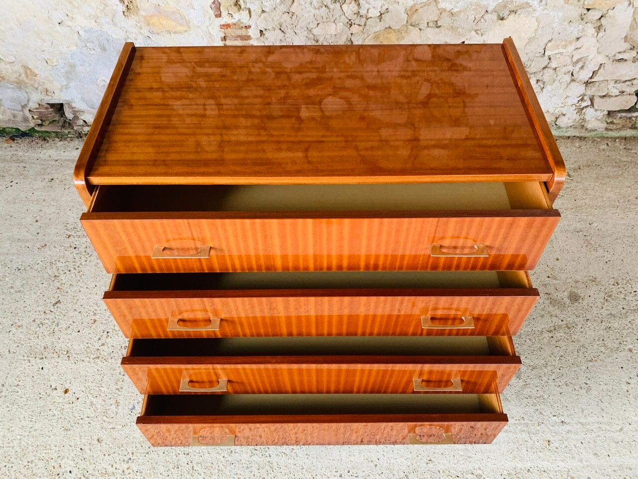 Vintage chest of drawers with 4 drawers by Capelle, circa 60's