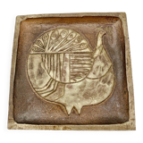 Stylized bird ceramic plate