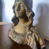 Art Nouveau bust of a woman signed Henri Jacobs