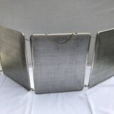 Former mirror triptych barbier contour metal chromé - vintage chain 24x30cm