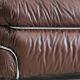 Gianfranco Frattini Sesann sofa Cassina 1970s in brown leather