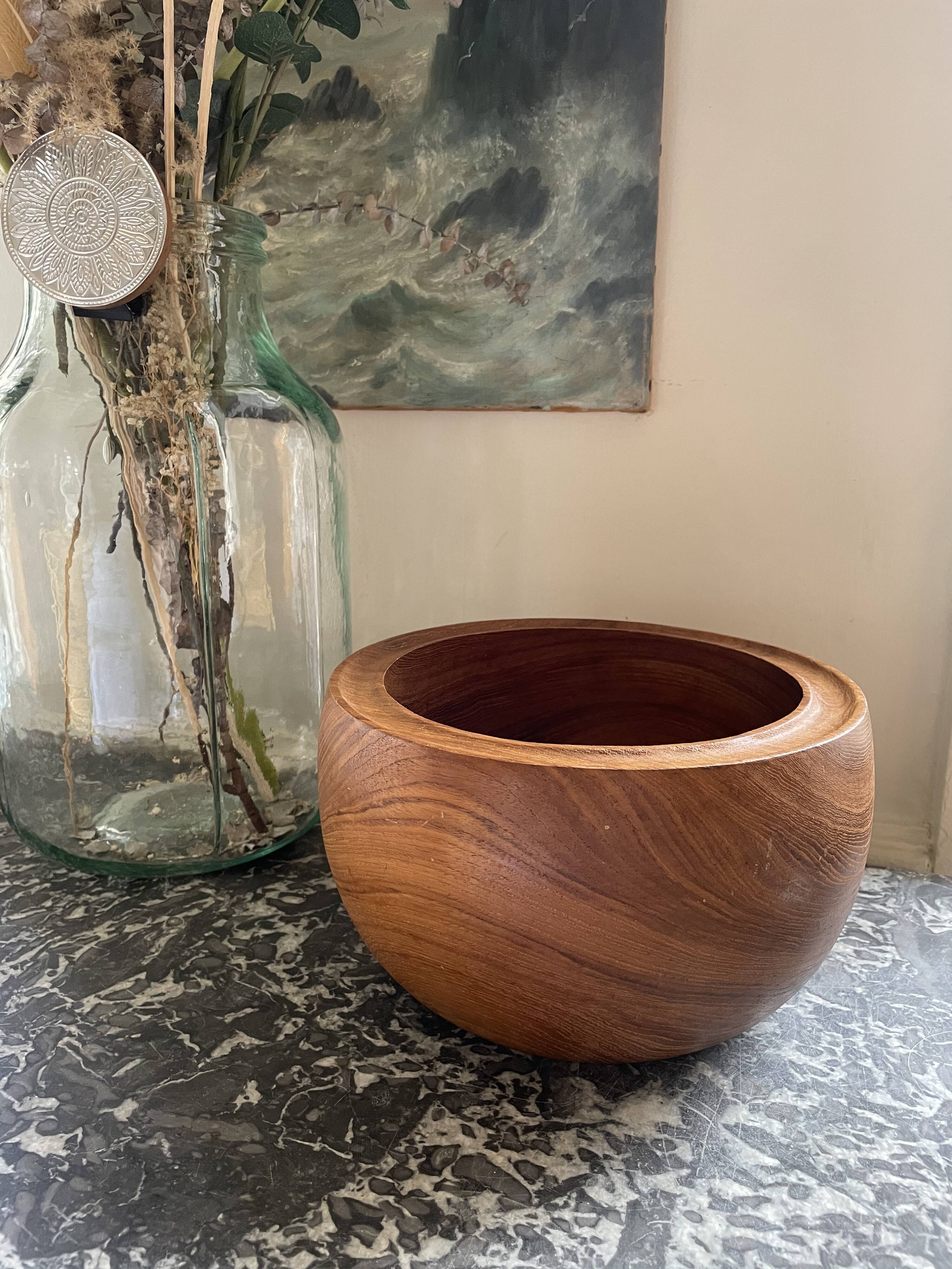 Vintage teak salad bowl