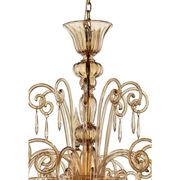 Lively Curls Murano Glass Chandelier in Dark Amber by Simoeng for Simoeng