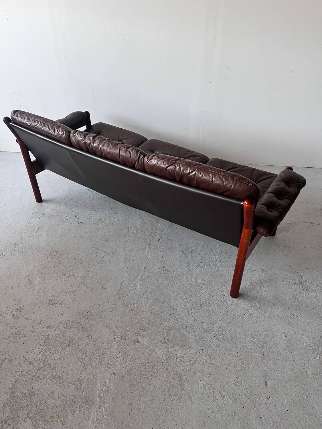 Three Seater Leather Sofa, 1970’s Sweden