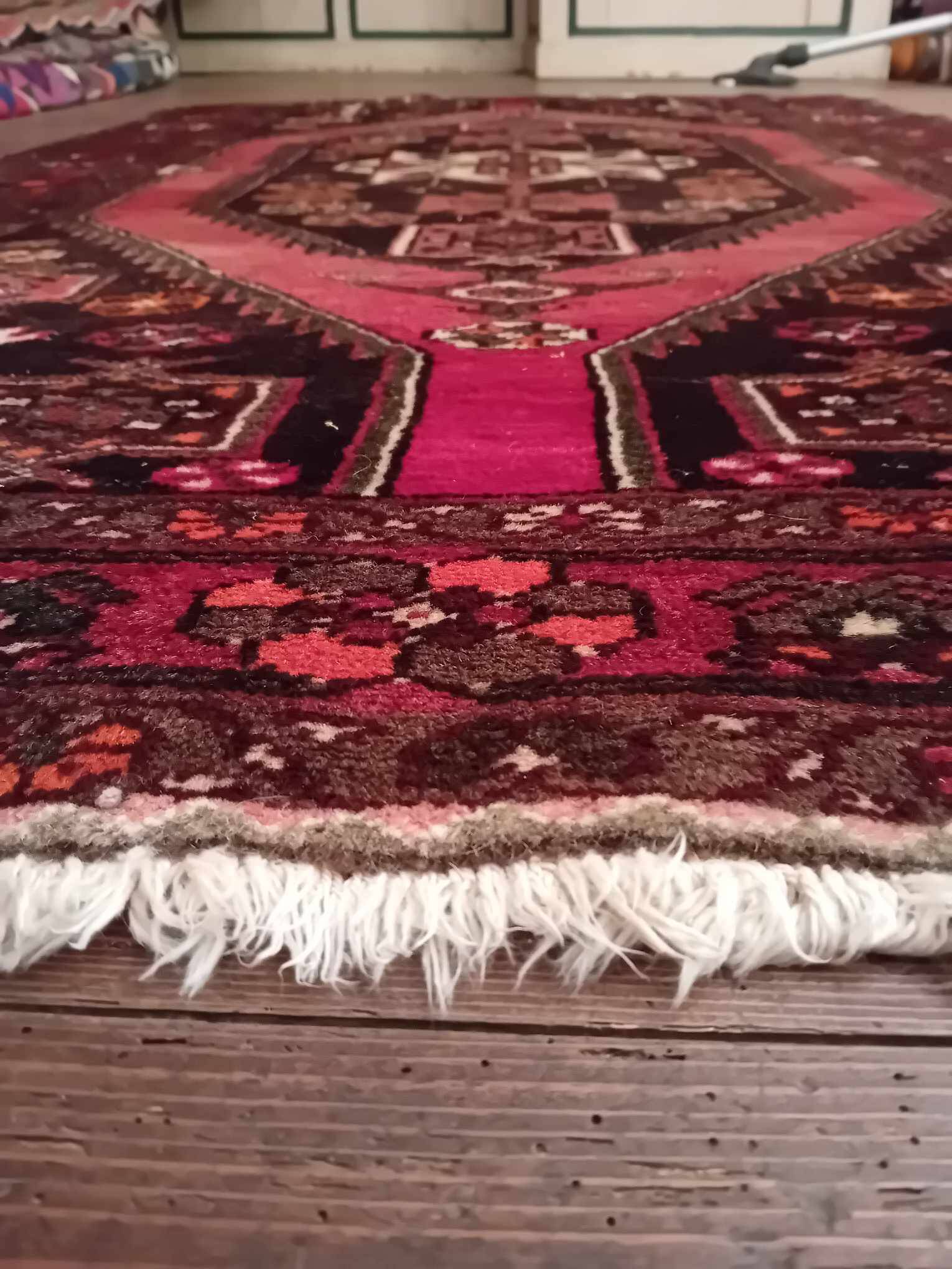 Handmade Persian Maslaghan rug 212x130cm