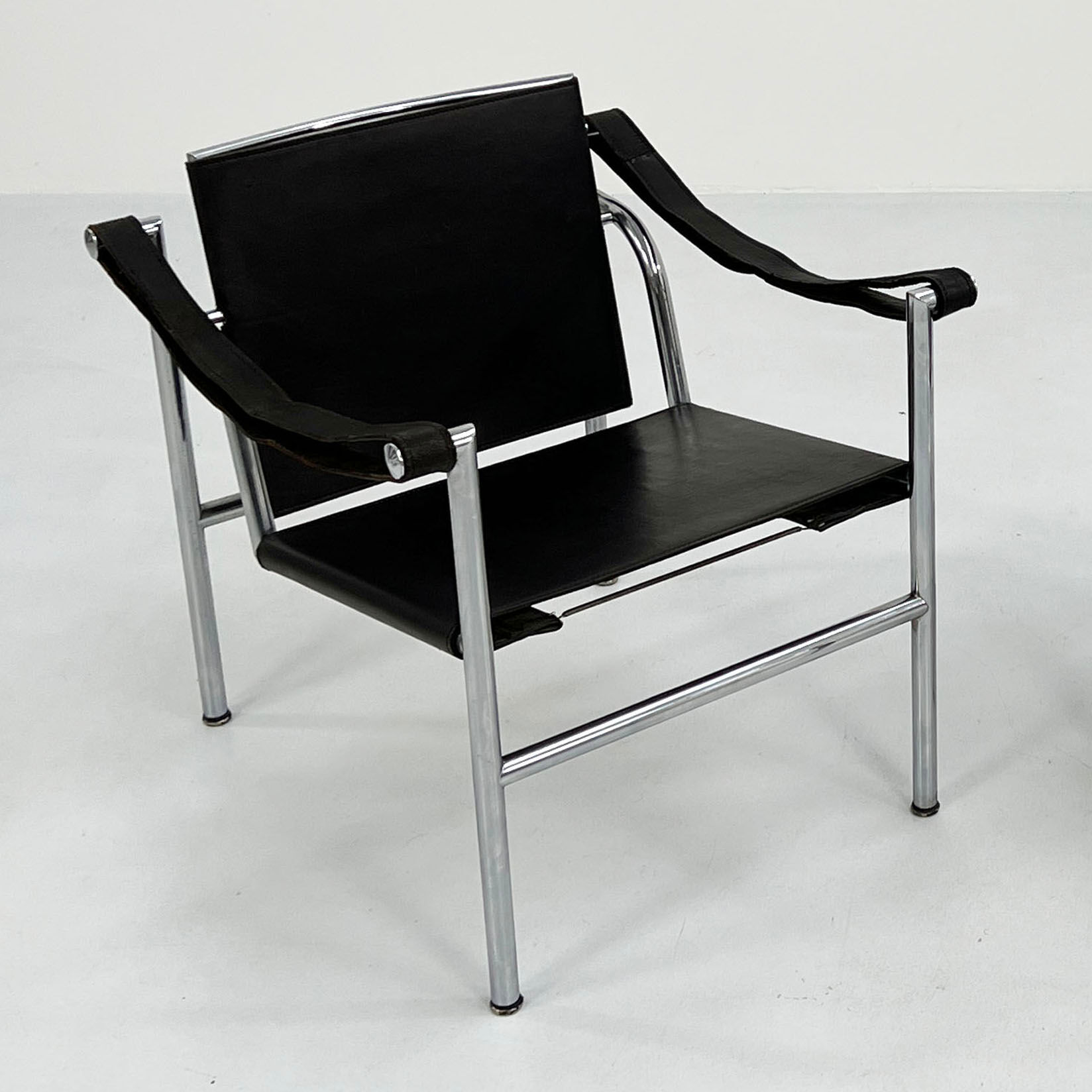 Black LC1 armchair by Le Corbusier for Cassina, 1970