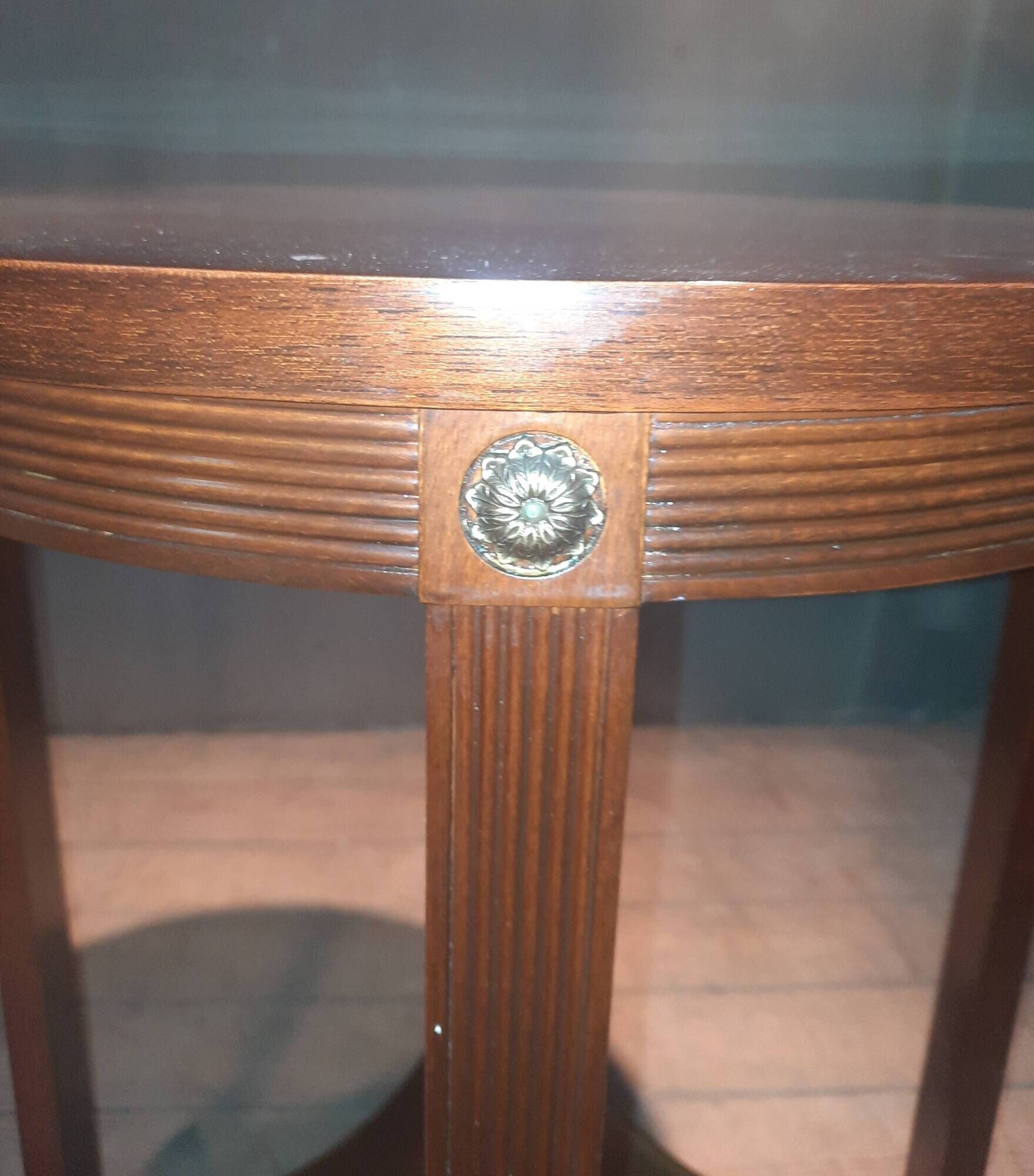 Pair of circular side tables.