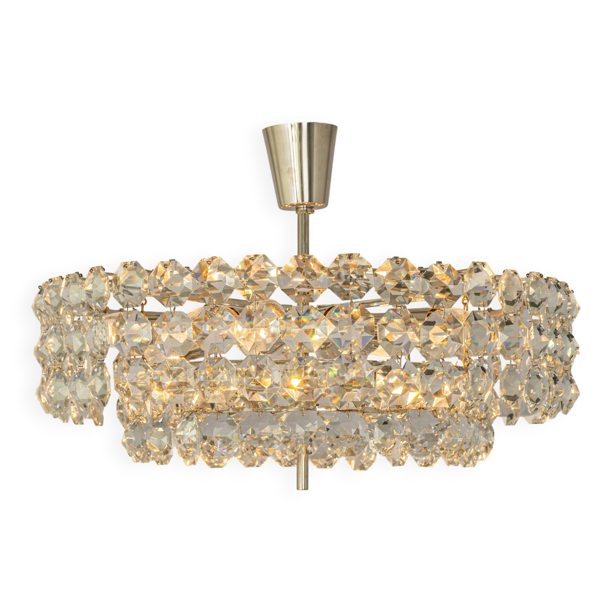 Lustre Bakalowits, Chrome and Crystal Glass, Austria, 1960s