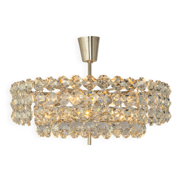 Lustre Bakalowits, Chrome and Crystal Glass, Austria, 1960s