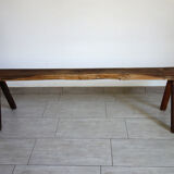 Primitive oak bench late 19th century