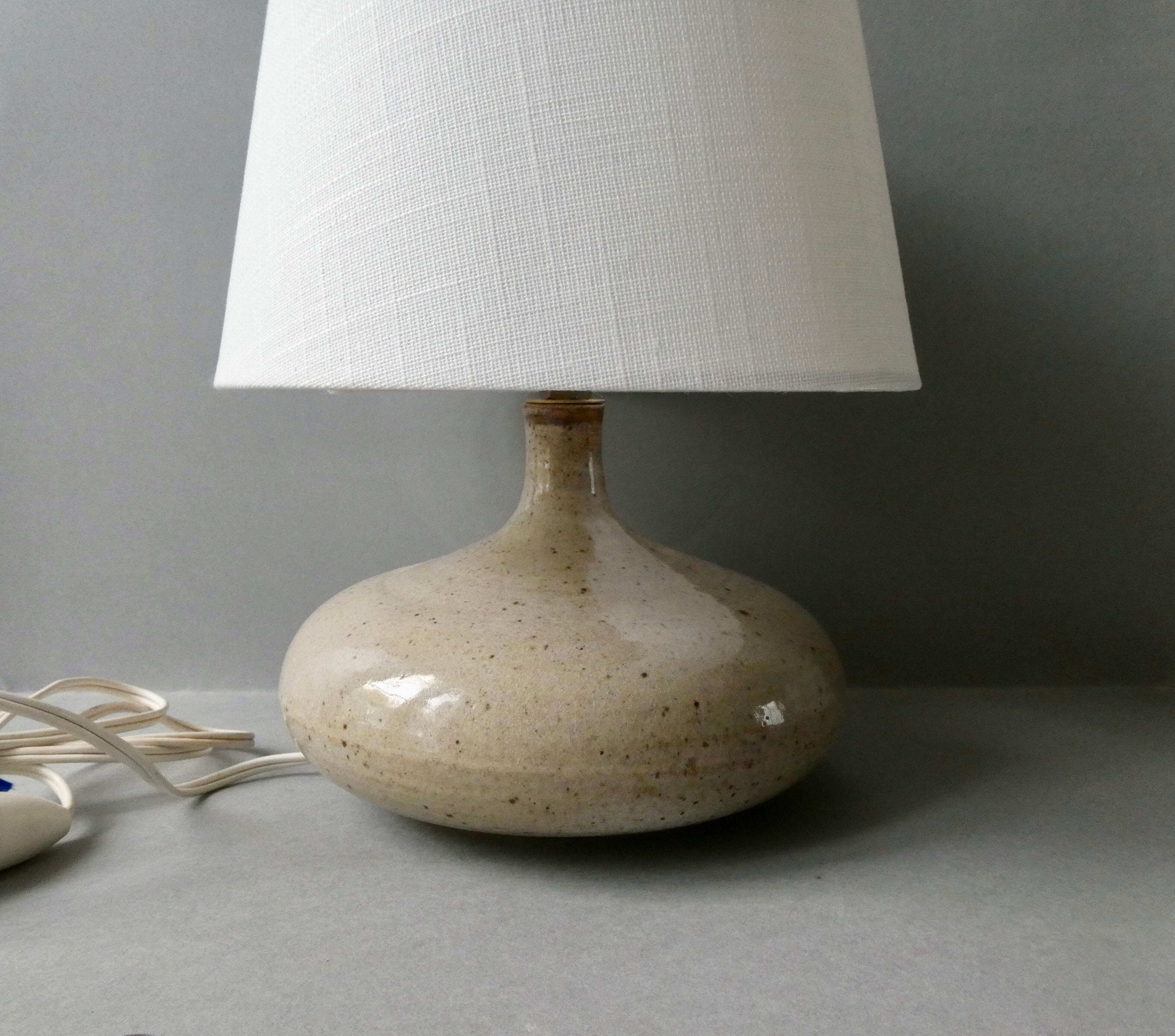 Sandstone lamp by Pierrette and Jean Paul Soulet, 70s