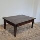 Rustic farmhouse coffee table from the 1900s with two drawers.