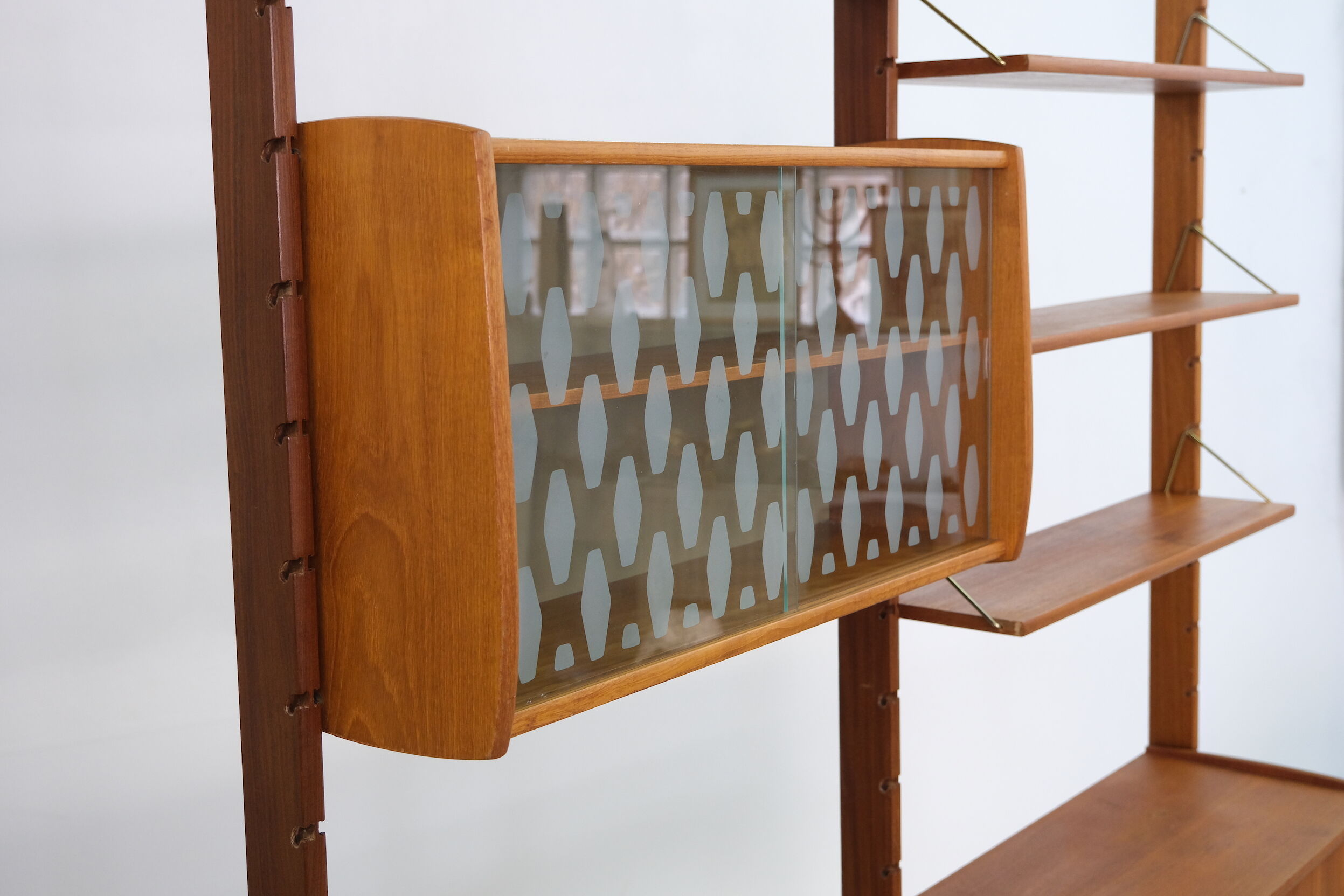 Mid century free standing shelf, 1960's norway