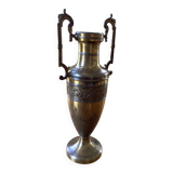 Amphora, large Napoleon III vase in brass.