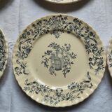 Set of 6 Longchamp iron earth plates