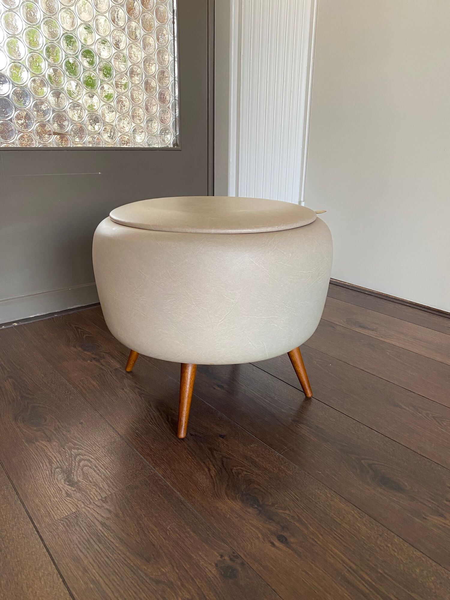 Pouf scandinave vintage de FM Møbler, années 1950