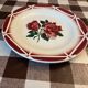 Vintage Cibon Digoin Sarreguemines France Decorative Plate with Rose M