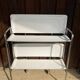 Vintage serving trolley, white folding table, 70s design, vintage.