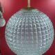 Holophane ball suspension chandelier 1970 vintage