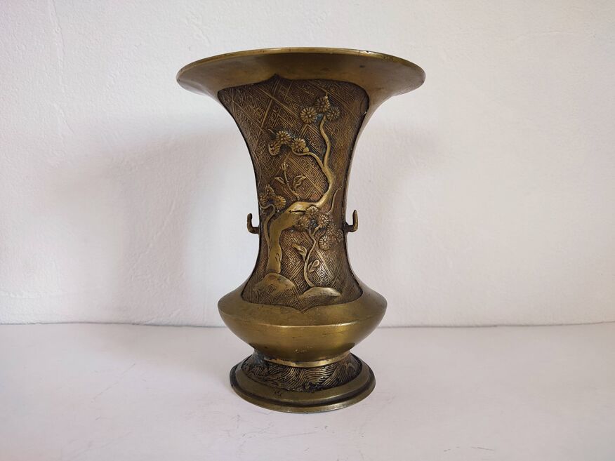 Vase Gu bronze Chine Qing XVIII XIX | Selency