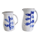 Set of 2 Rochehaut ceramic pitchers (Belgium)
