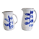Set of 2 Rochehaut ceramic pitchers (Belgium)