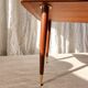 Mid-century modern teak coffee table with brass feet, Sweden circa 1960