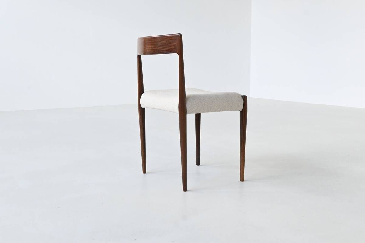 Kai Kristiansen set of twelve dining chairs rosewood Fritz Hansen Denmark 1961